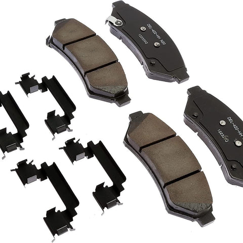Gold 17D1075CHF2 Ceramic Front Disc Brake Pad Kit with Clips