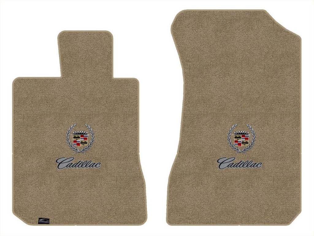 Lloyd Ultimat Front Mats for '71-73 Calais W/Cadillac Crest 2 Silver/Black on Gr