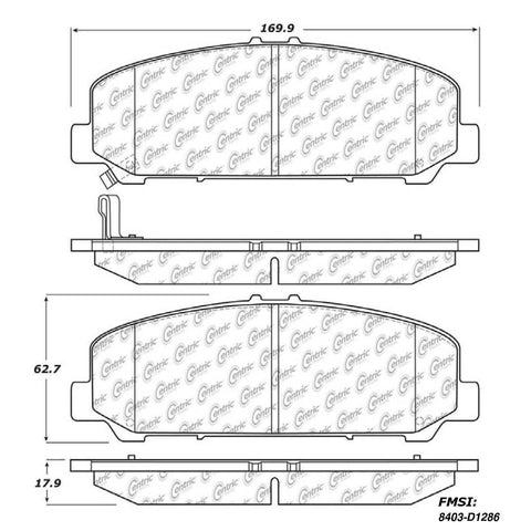 Centric Front Disc Brake Pad for Armada, QX56, Titan (102.12860)