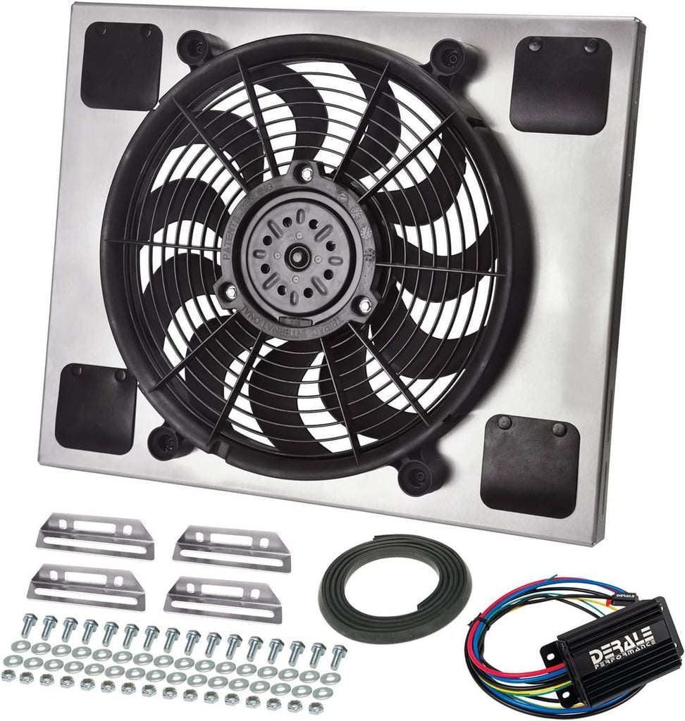 DER66820 Pwm Single Rad Fan/Aluminum Shroud Assembly