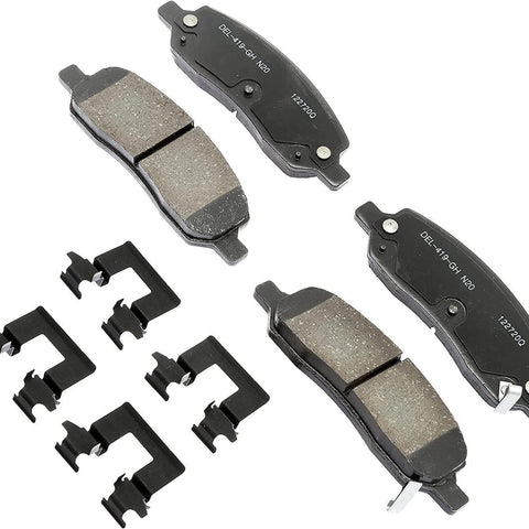 Gold 17D1172CHF1 Ceramic Rear Disc Brake Pad Kit with Clips