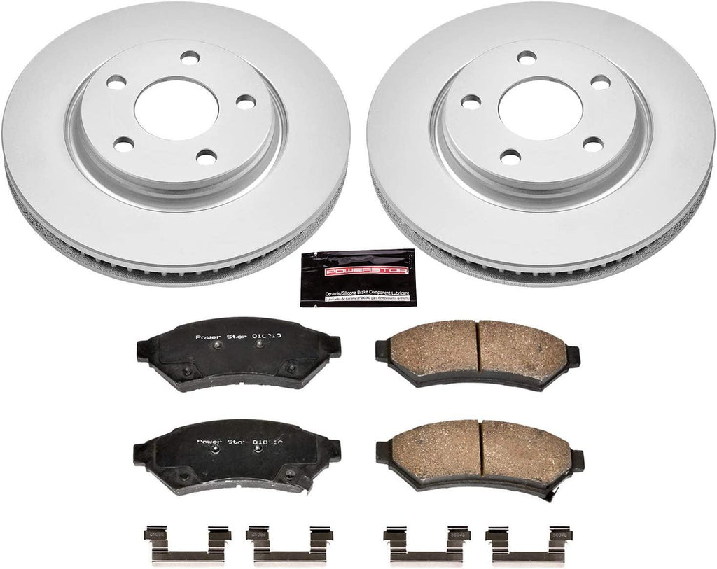 CRK1588 Coated Brake Rotor & Ceramic Brake Pads- Front