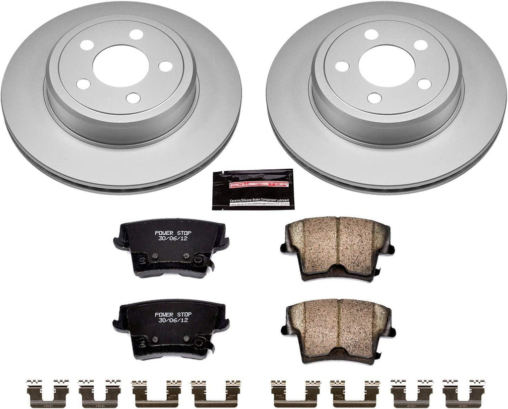 CRK1720 Coated Brake Rotor & Ceramic Brake Pads- Rear