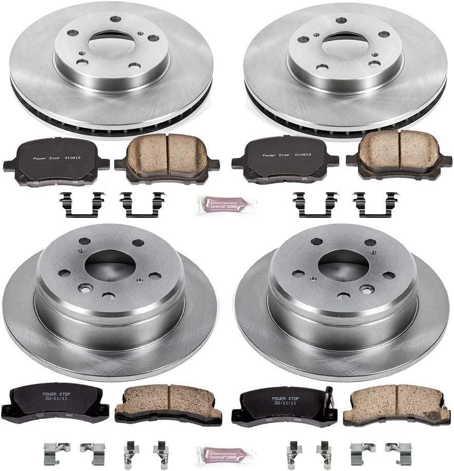 KOE2713 Autospecialty Front and Rear Replacement Brake Kit-Oe Brake Rotors & Ceramic Brake Pads