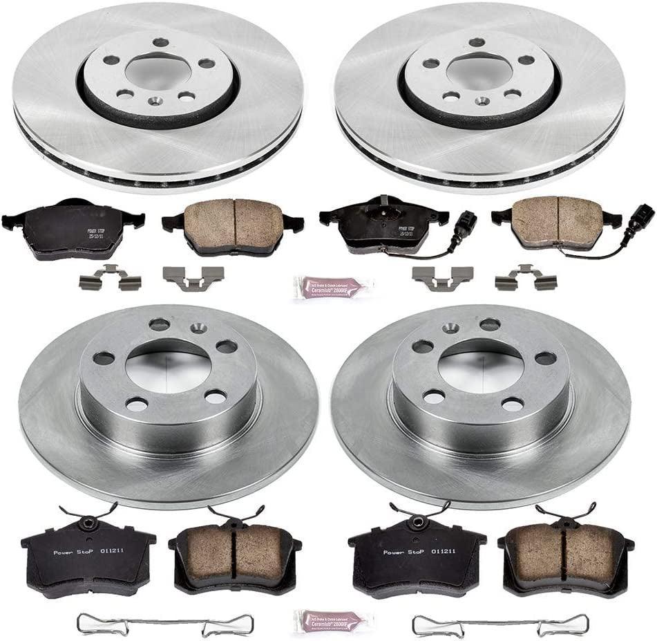 KOE899 Autospecialty Front and Rear Replacement Brake Kit-Oe Brake Rotors & Ceramic Brake Pads
