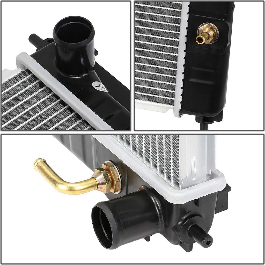 OEM-RA-13039 1-Row OE Style Aluminum Core Radiator Compatible with 09-14 Murano / 11-16 Quest, 26-7/16" W X 18-1/16" H X 1" D, 1-3/8" Inlet, 1-3/8" Outlet