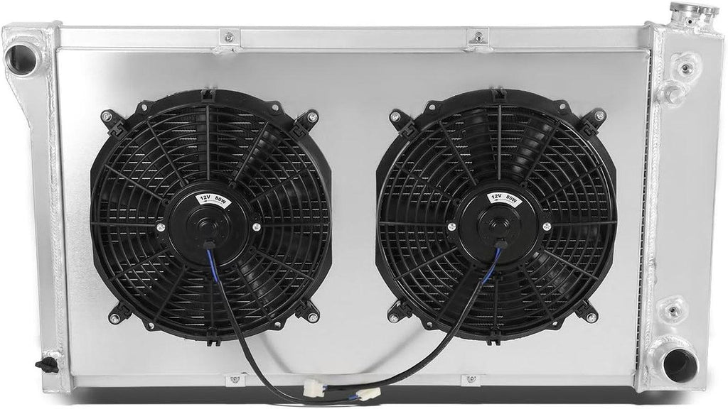 RA+FS-CK67-3 3-Row Radiator with Fan Shroud Compatible with 67-72 Chevy/Gm C/K Series Pickup