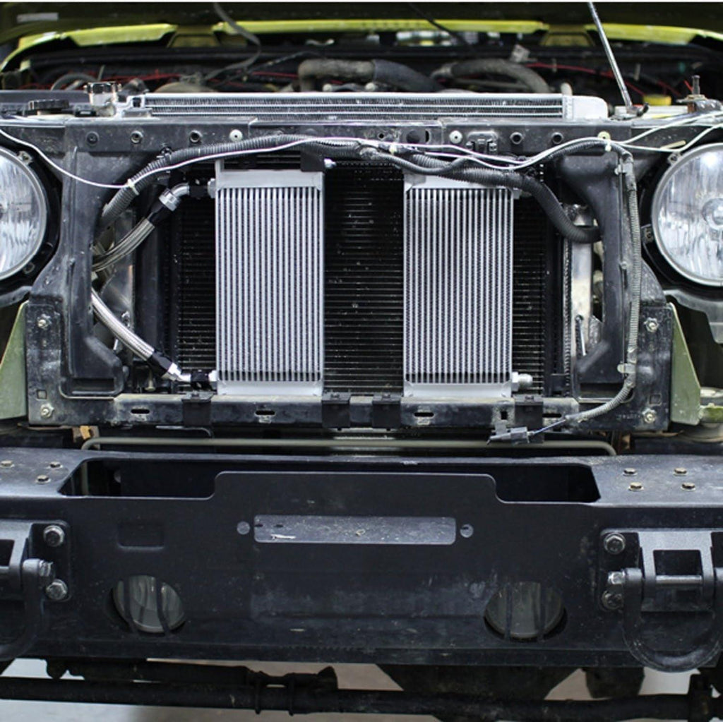 MMTC-WRA-07BK Transmission Cooler Compatible with Jeep Wrangler JK 2007-2017 Black