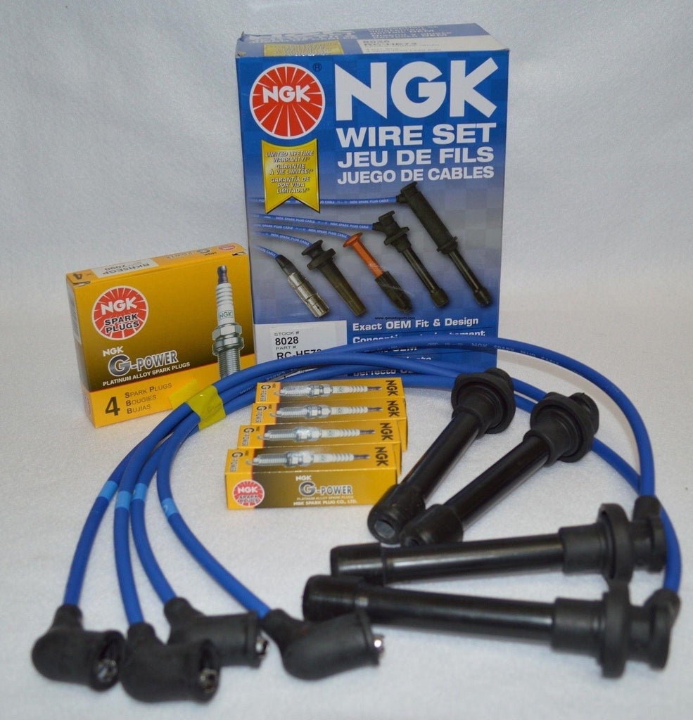 NGK for ACURA HONDA B-SERIES PLATINUM SPARK PLUG & WIRE SET HE64