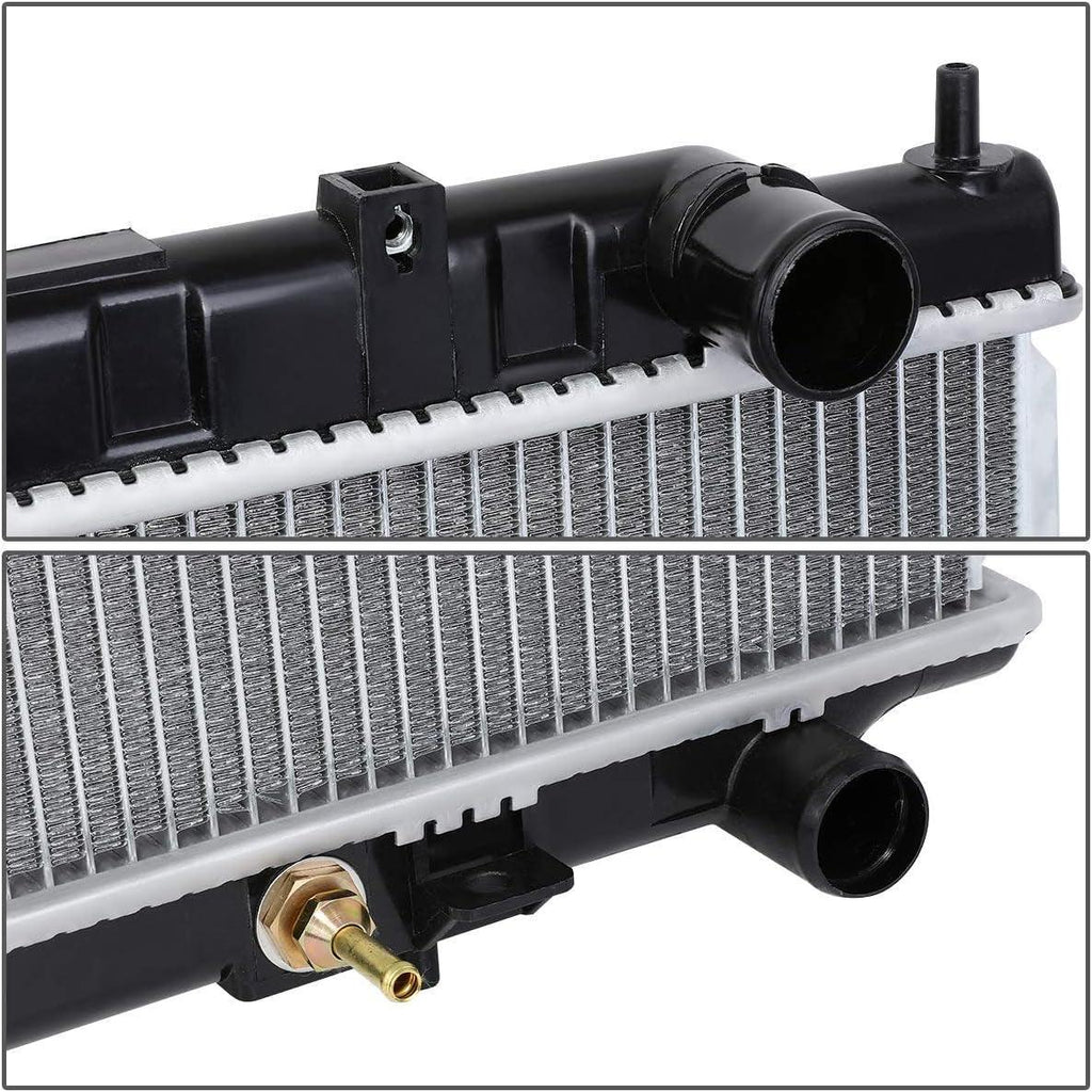 OEM-RA-2413 OE Style Aluminum Cooling Radiator Compatible with 99-02 Infiniti G20 AT, 27-1/16" W X 14-1/8" H X 5/8" D, 1-3/8" Inlet / 1-3/8" Outlet