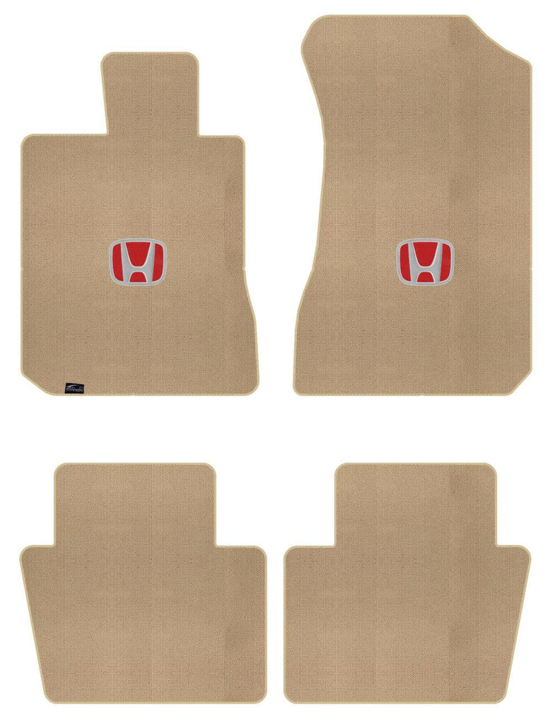 Lloyd Berber Front & Rear Carpet Mats for '22 Honda Civic W/Red on Black Honda H