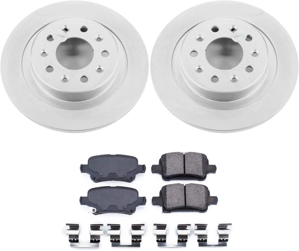 CRK7717 Coated Rotor Rear Brake Kit- Coated Brake Rotors and Z17 Ceramic Brake Pads
