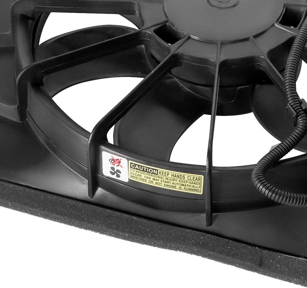 OEM-RF-0034 Factory Style Radiator Cooling Fan Assembly Cooling Efficiency Improved Direct Replacement [Compatible with 10-11 Soul],Black