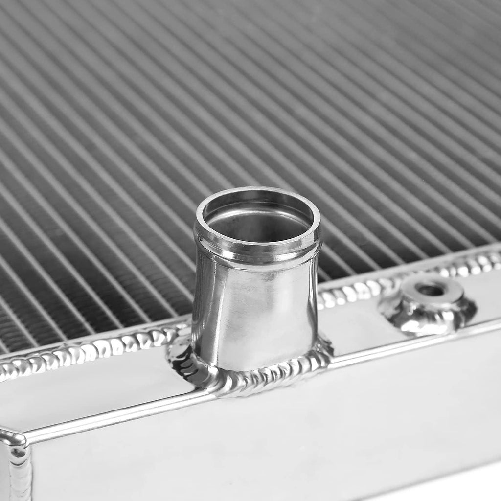 3 Core Manual Transmission 20" Driver/Left Side Radiator Compatible with Ford Mustang/Falcon V8 1969-1970