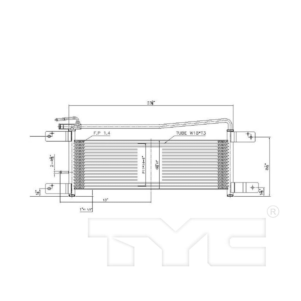 TYC Automatic Transmission Oil Cooler for QX80, Armada 19080