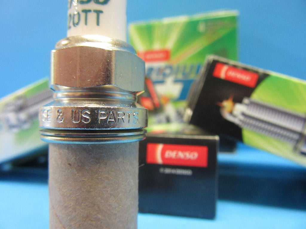 Set of 8 Spark Plugs Genuine DENSO Iridium Twin Tip 4702 IK20TT V8 Pre-Set Gap