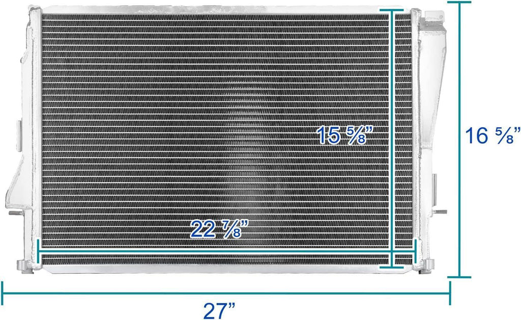 Manual 3-Row Aluminum Performance Cooling Radiator Compatible with BMW M3 E46 2001-2006