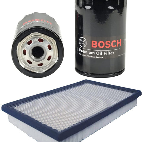 Bosch 3422 & 5176WS Premium Oil Filter and Air Filter Bundle