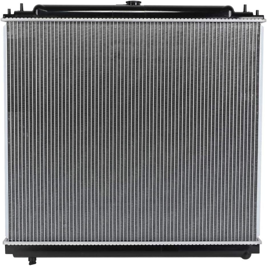 OEM-RA-2807 1-Row OE Style Aluminum Cooling Radiator Compatible with 05-18 Frontier / 05-12 Pathfinder AT, 27-3/16" W X 23-5/8 X H X 1-1/4" D, 1-3/8" Inlet, 1-3/8" Outlet