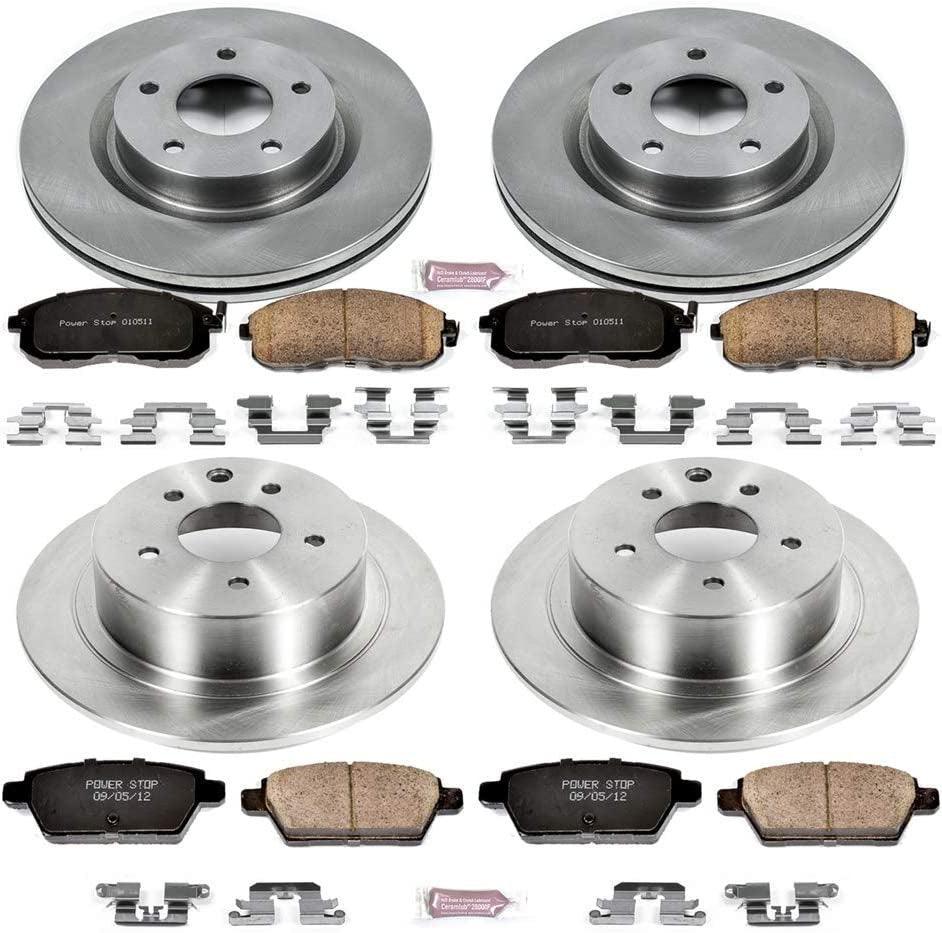 KOE242 Autospecialty Front and Rear Replacement Brake Kit-Oe Brake Rotors & Ceramic Brake Pads