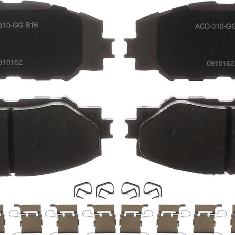 Acdelco Silver 14D1210CHF1 Ceramic Front Disc Brake Pad Set