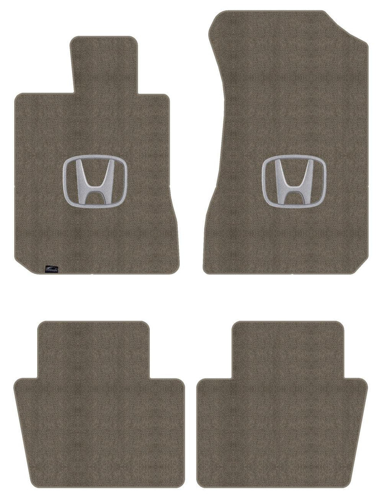 Lloyd Luxe Front & Rear Mats for '86-87 Honda Accord W/Silver on Black Honda H