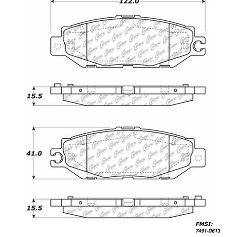 Centric Rear Disc Brake Pad for 1993-2000 LS400 (301.06130)