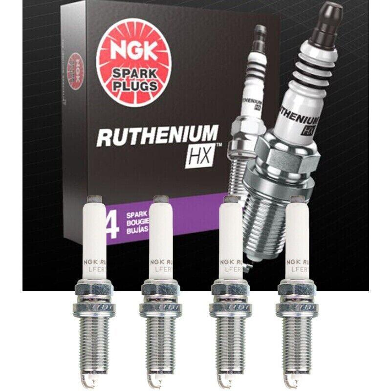 Genuine NGK Ruthenium HX Spark Plug 4PCS Set for Audi/ Porsche/ Volkswagen