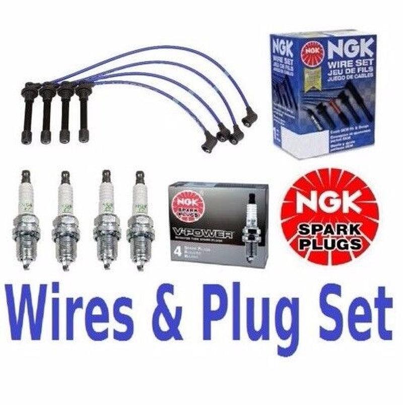 For Honda Civic Del Sol 1.6 Liter Wires Set & 4-Pieces NGK Spark Plugs