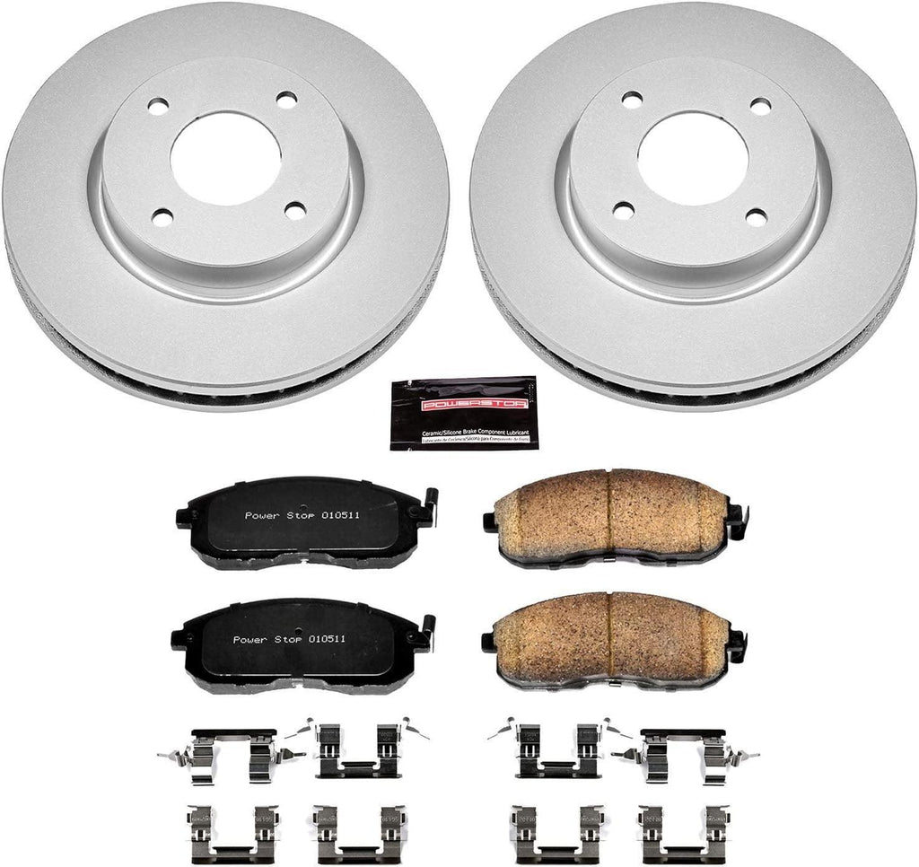 CRK5817 Coated Brake Rotor & Ceramic Brake Pads- Front