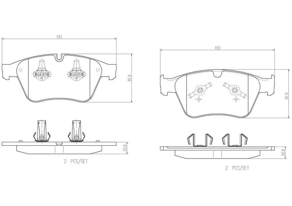 Brembo Front Disc Brake Pad Set for ML63 AMG, R63 AMG (P50105N)