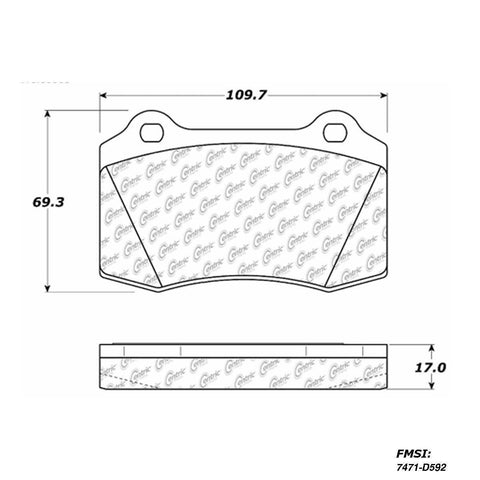 Centric Front Disc Brake Pad for F430, 360, Mustang, Viper (102.05920)