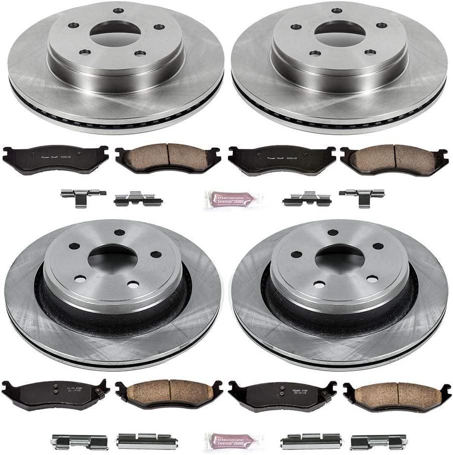 KOE2168 Autospecialty Front and Rear Replacement Brake Kit-Oe Brake Rotors & Ceramic Brake Pads