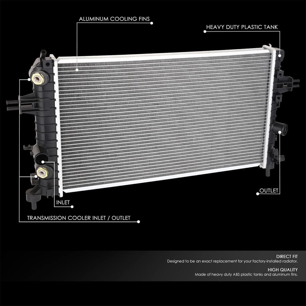OEM-RA-13058 OE Style 1-Row Aluminum Cooling Radiator Compatible with 2008-2009 Saturn Astra 1.8L AT