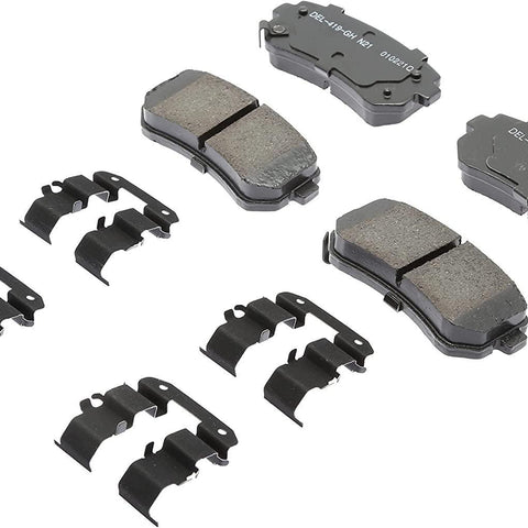 Gold 17D1157CHF1 Ceramic Rear Disc Brake Pad Kit with Clips
