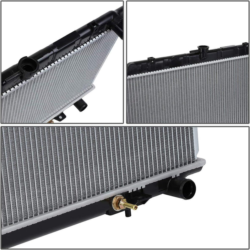 OEM-RA-2413 OE Style Aluminum Cooling Radiator Compatible with 99-02 Infiniti G20 AT, 27-1/16" W X 14-1/8" H X 5/8" D, 1-3/8" Inlet / 1-3/8" Outlet