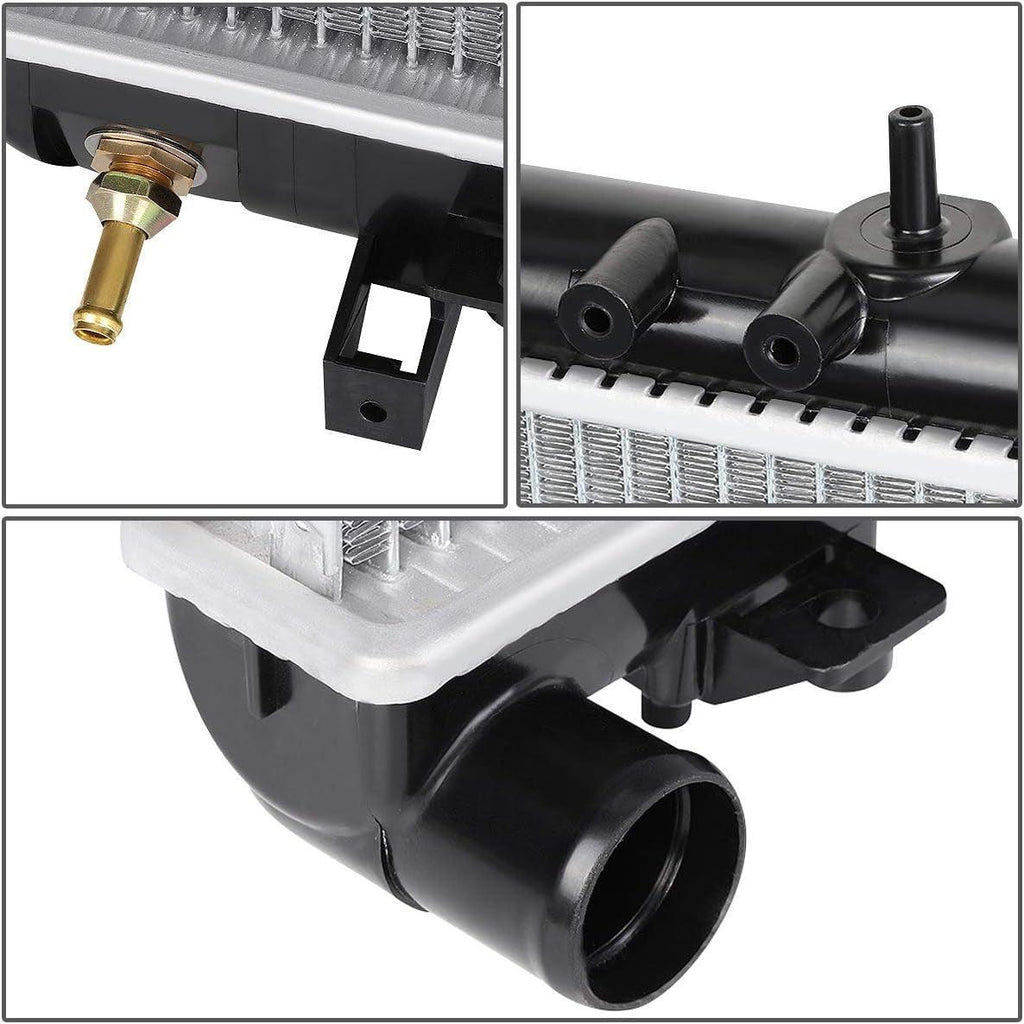 OEM-RA-2464 OE Style Bolt-On Aluminum Core Radiator Compatible with 02-07 Impreza 2.5 AT/MT,26-7/8" W X 13-7/16" H X 15/16" D,1-9/16" Inlet / 1-9/16" Outlet