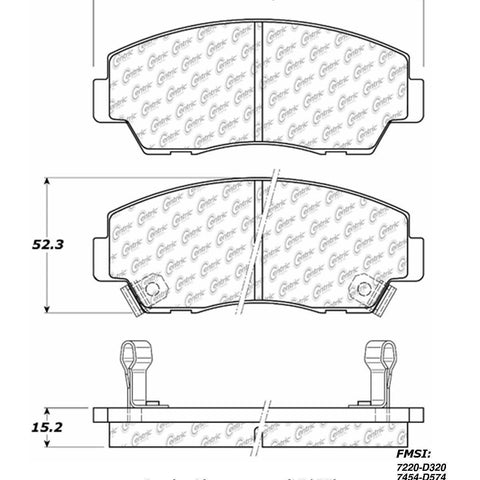 Centric Front Disc Brake Pad for B2200, B2600, B2000 (102.05740)