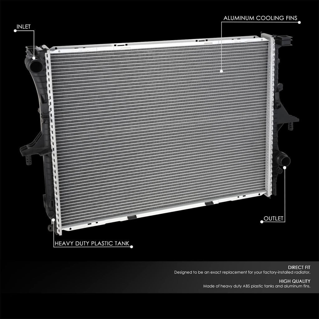 OEM-RA-13013 OE Style 2-Row Aluminum Cooling Radiator Compatible with 2007-2010Audi Q7