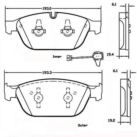 Centric Front Disc Brake Pad for A8 Quattro, SQ5, A8 (104.15460)