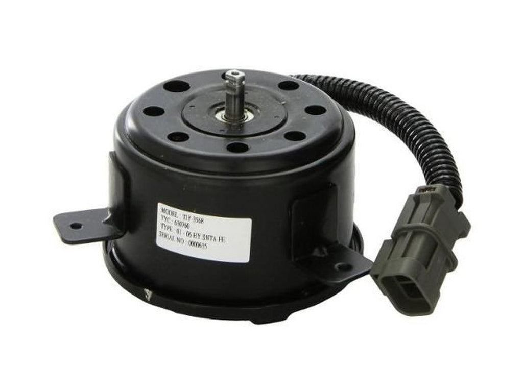 Left Auxiliary Fan Motor - Compatible with 2001 - 2006 Hyundai Santa Fe Sport Utility 2002 2003 2004 2005