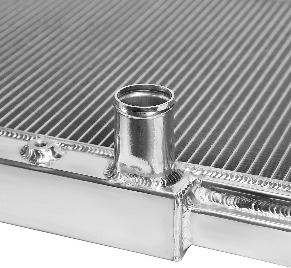 3 Core Manual Transmission 24" Passenger/Right Side Radiator Compatible with Ford Mustang V8 1967-1970