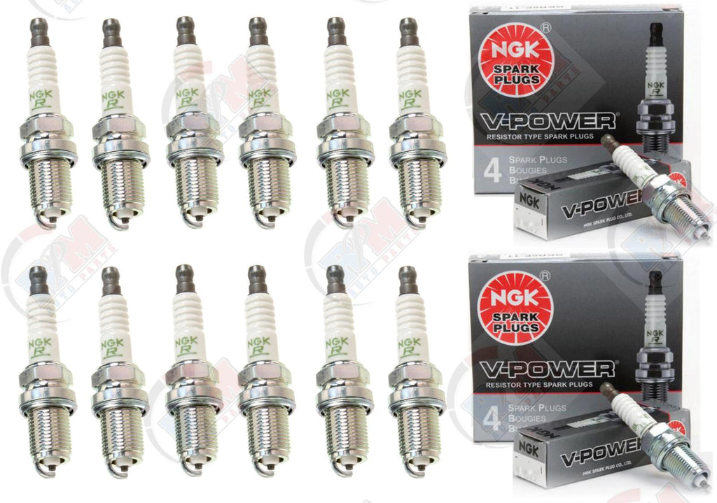 NGK "V-POWER" Spark Plugs (Set of 12) for 1999-2004 Mercedes-Benz E320 3.2L V6