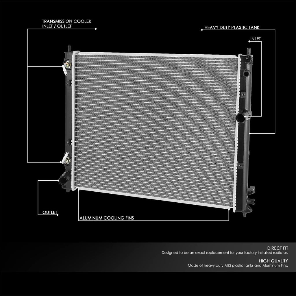 OEM-RA-13111 1-Row Aluminum Core Radiator Compatible with 08-11 Cadillac STS,23-5/8" W X 20-7/16" H X 5/8" D,1-3/8" Inlet / 1-3/8" Outlet