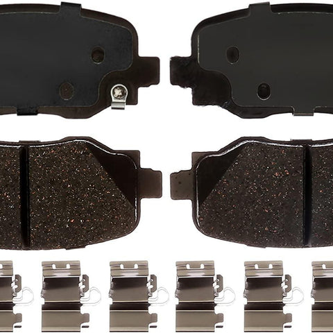 Silver 14D1809CH Ceramic Rear Disc Brake Pad Set