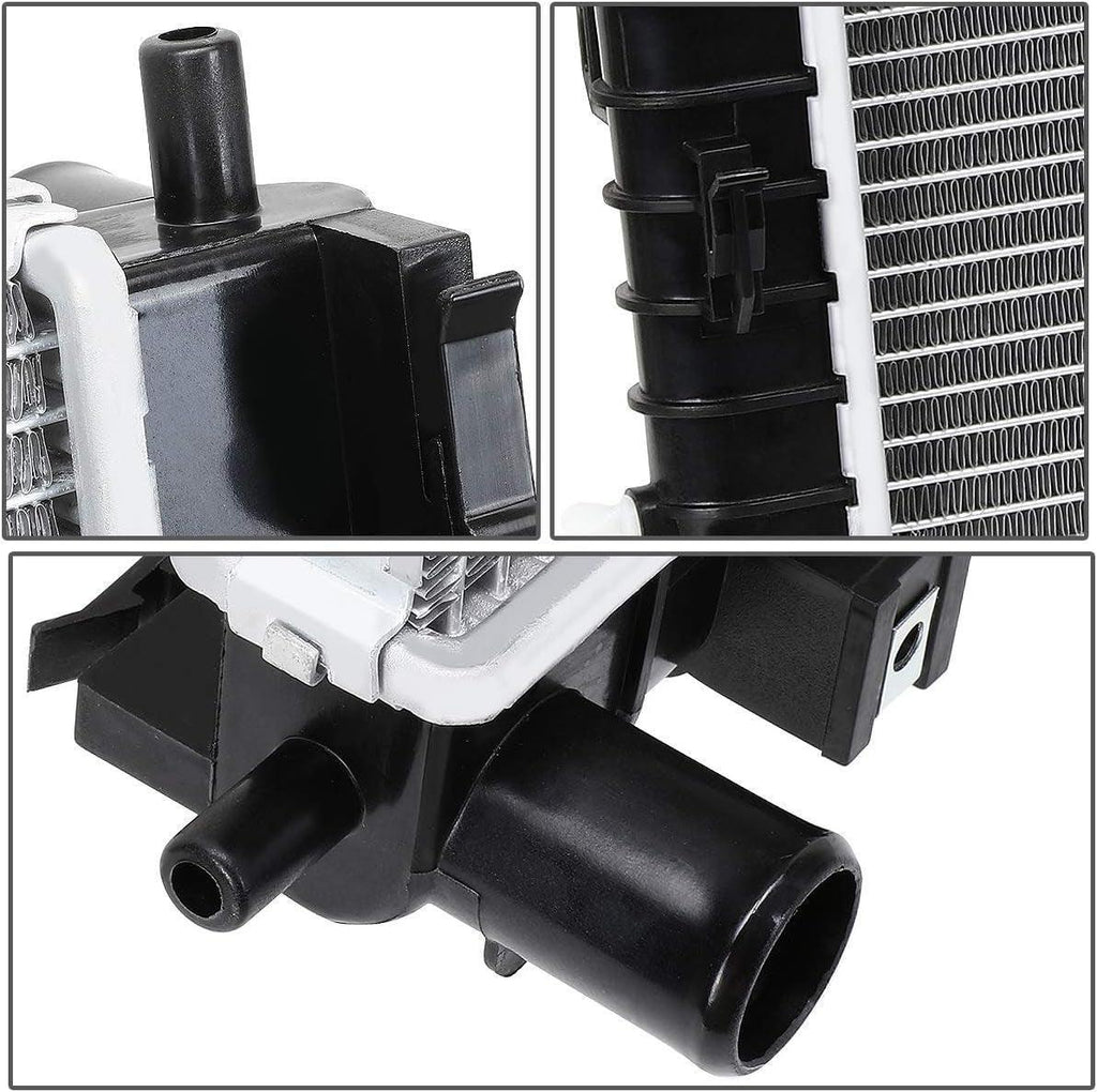 OEM-RA-2764 OE Style Bolt-On Aluminum Core Radiator Compatible with 2005 Equinox AT, 25-15/16" W X 16-13/16" H X 1" D, 1-5/16" Inlet / 1-5/16" Outlet