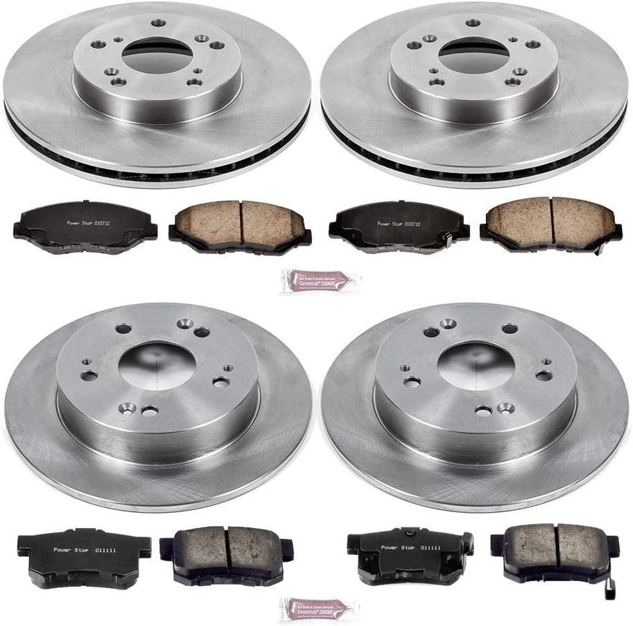 KOE6781 Autospecialty Front and Rear Replacement Brake Kit-Oe Brake Rotors & Ceramic Brake Pads