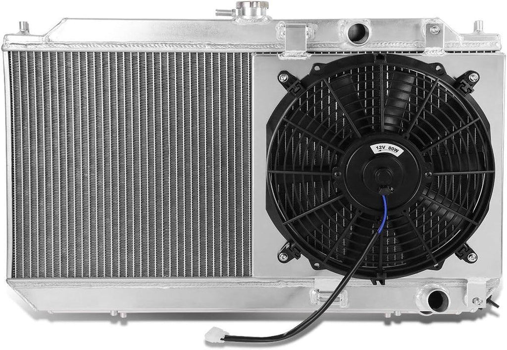 RA+FS-AI90-MT-2 2-Row Radiator with Fan Shroud Compatible with 90-93 Acura Integra MT