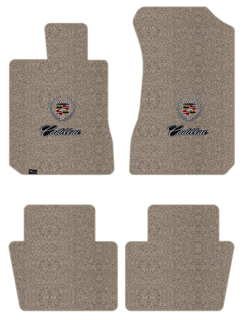 Lloyd Berber Front & Rear Mats for '69-70 Calais W/Cadillac Crest 2 Silver on Bl