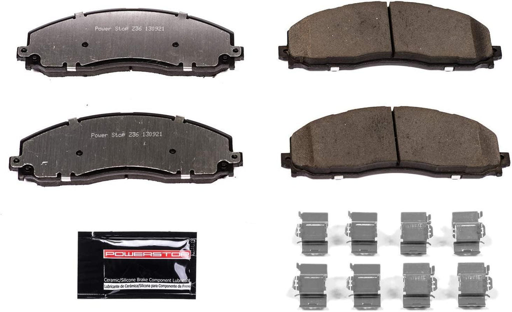 Front Z36-1680 Carbon-Fiber Ceramic Brake Pads Truck and Tow Z36